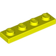 Lego destička 1x4, neonově žlutá (6380691)